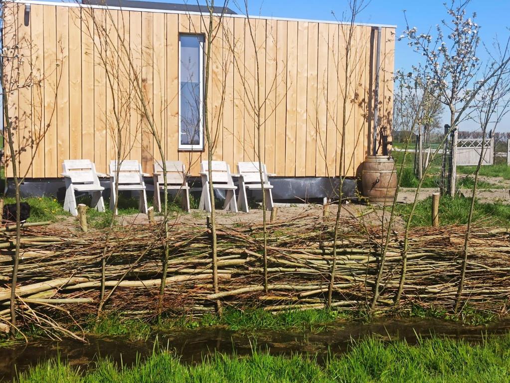 Zahrada ubytování Tiny house het Polderhuisje