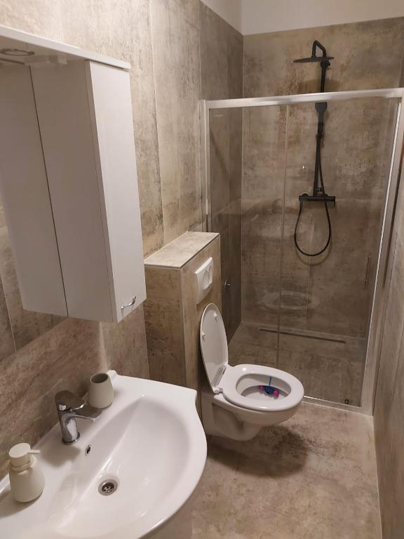 Koupelna v ubytování Apartman Bartol