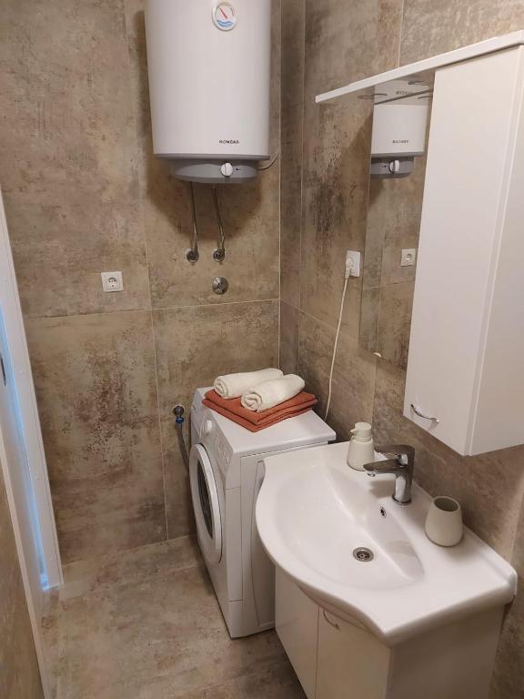 Koupelna v ubytování Apartman Bartol