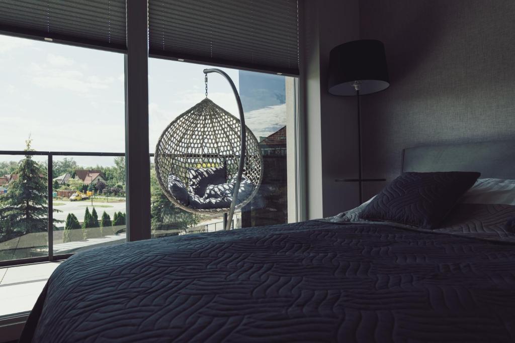 Posteľ alebo postele v izbe v ubytovaní Apartament Rejs