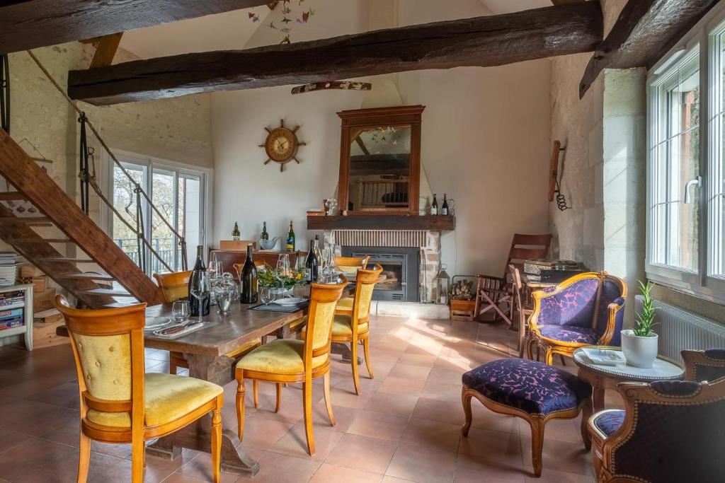 Posezení v ubytování Gîte de la Besnardière