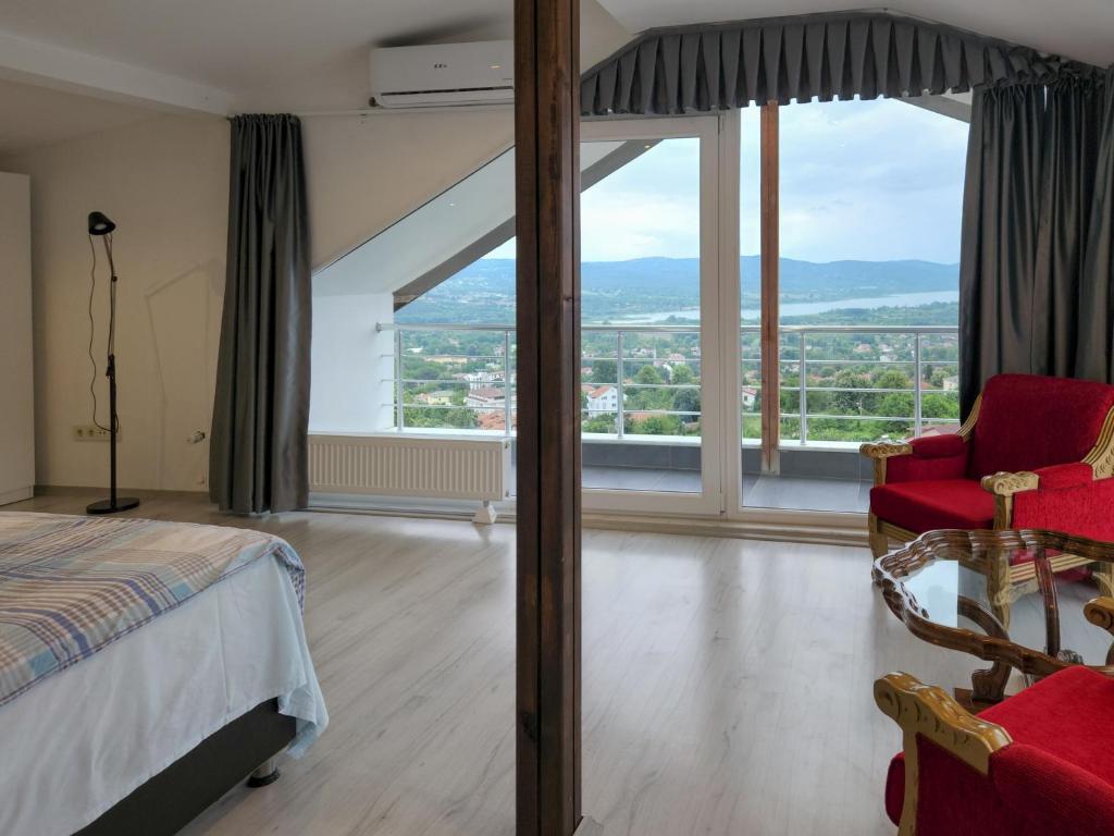 Postel nebo postele na pokoji v ubytování Yaylı Apart