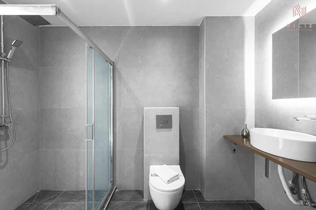 Kúpeľňa v ubytovaní P30, Nilie Hospitality MGMT
