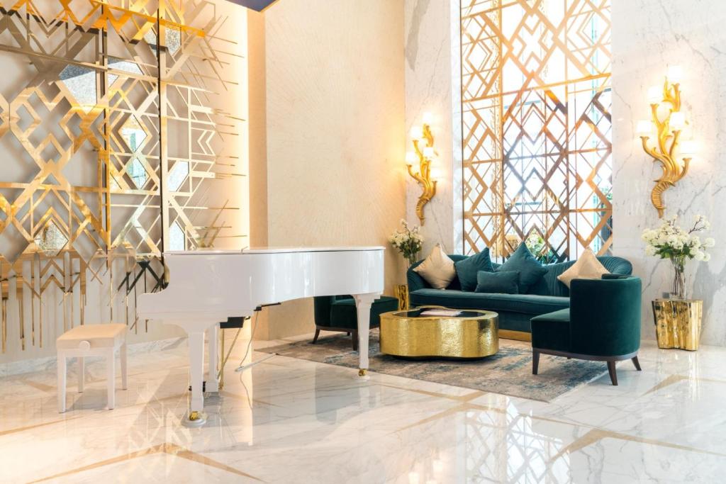 Posezení v ubytování Vacay Lettings - Damac Prive studio