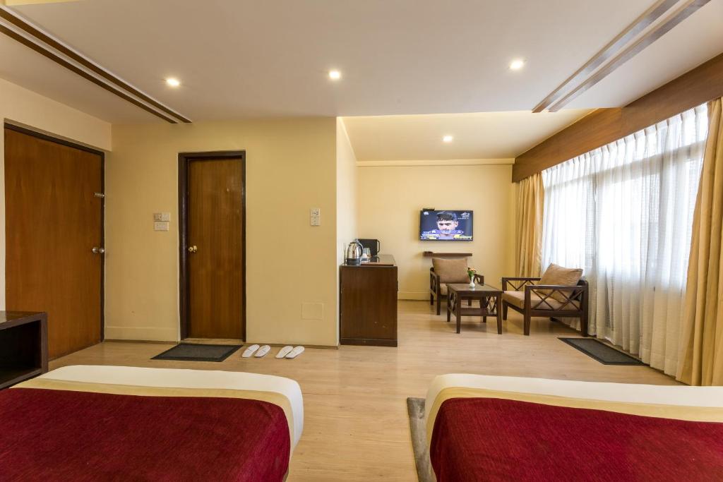 TV a/nebo společenská místnost v ubytování Hotel Thamel