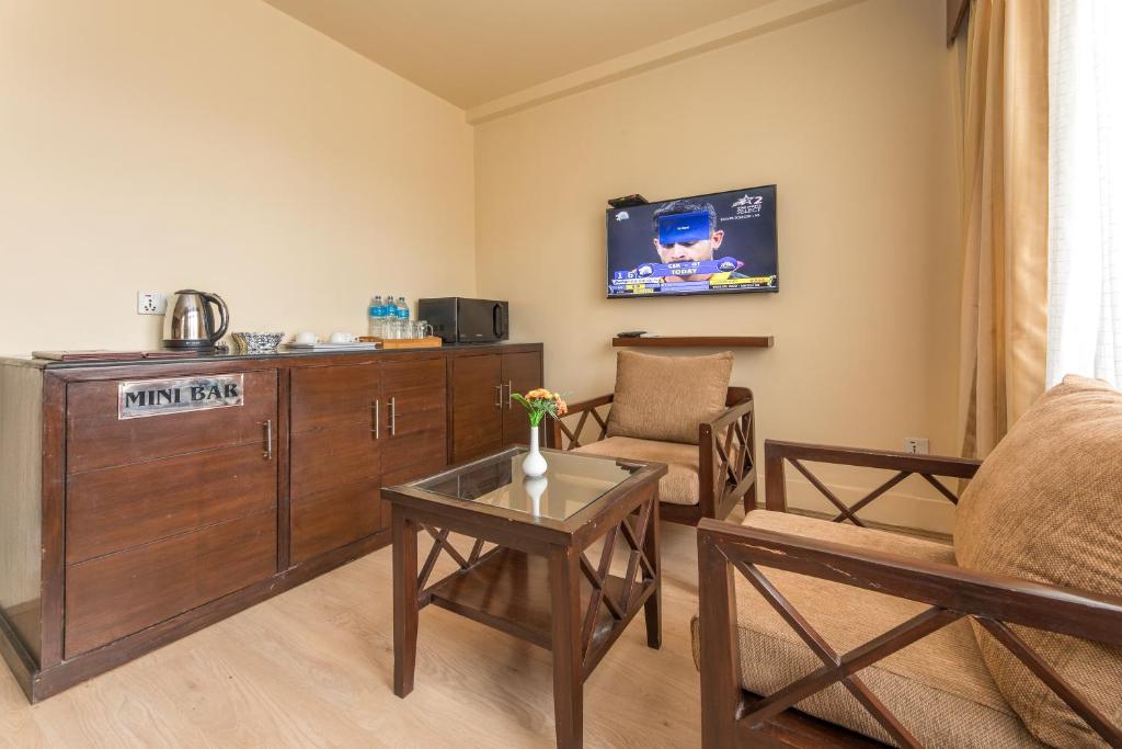 TV a/nebo společenská místnost v ubytování Hotel Thamel