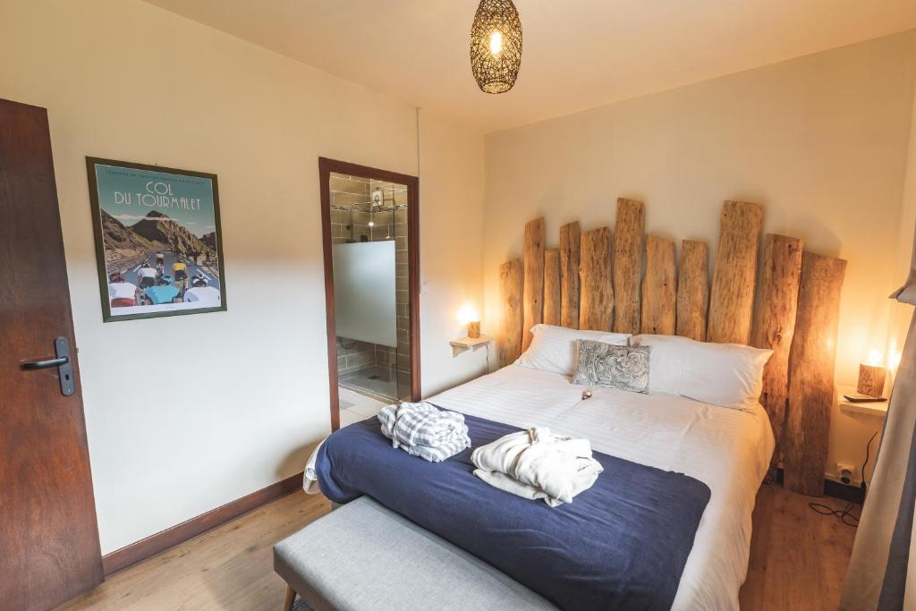 Postel nebo postele na pokoji v ubytování Chalet Ouréa