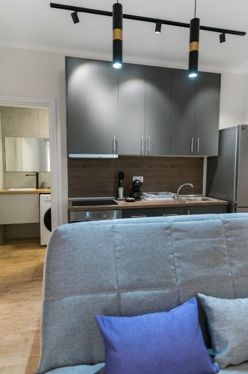 Kuchyň nebo kuchyňský kout v ubytování Stamatina's Luxury Apartment (Little Suite)