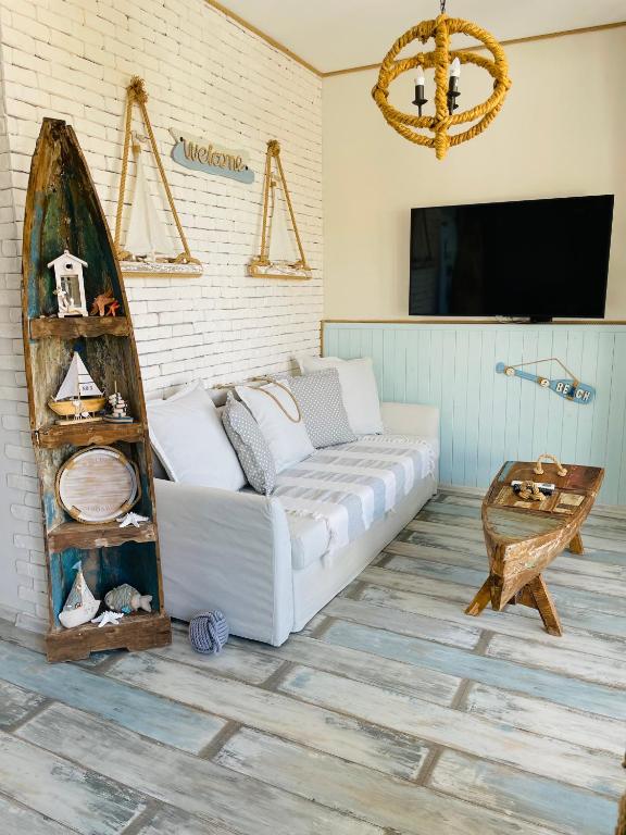 Posezení v ubytování Arapya Beach Apartment