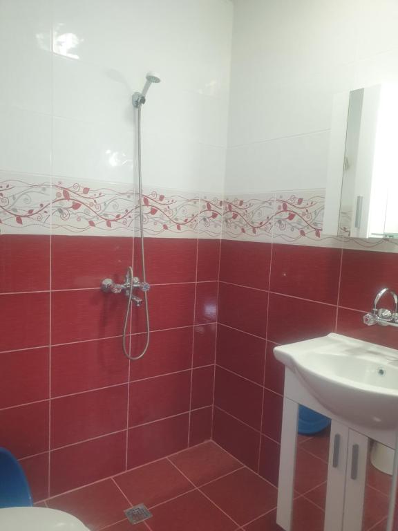 Koupelna v ubytování Hotel Maria