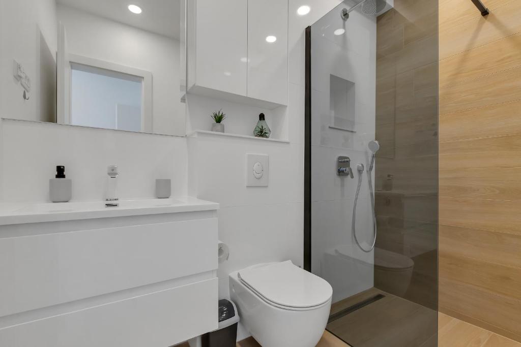Koupelna v ubytování Apartman Roza, prekrasni novi apartman s parkingom