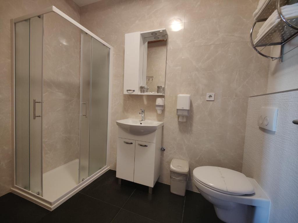 Koupelna v ubytování Boutique Hotel Castello Gulich
