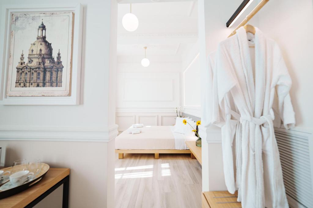 Posteľ alebo postele v izbe v ubytovaní Agora Athens Suites