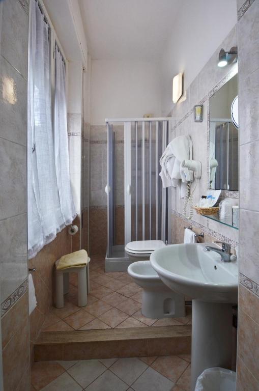 Koupelna v ubytování Hotel La Torre