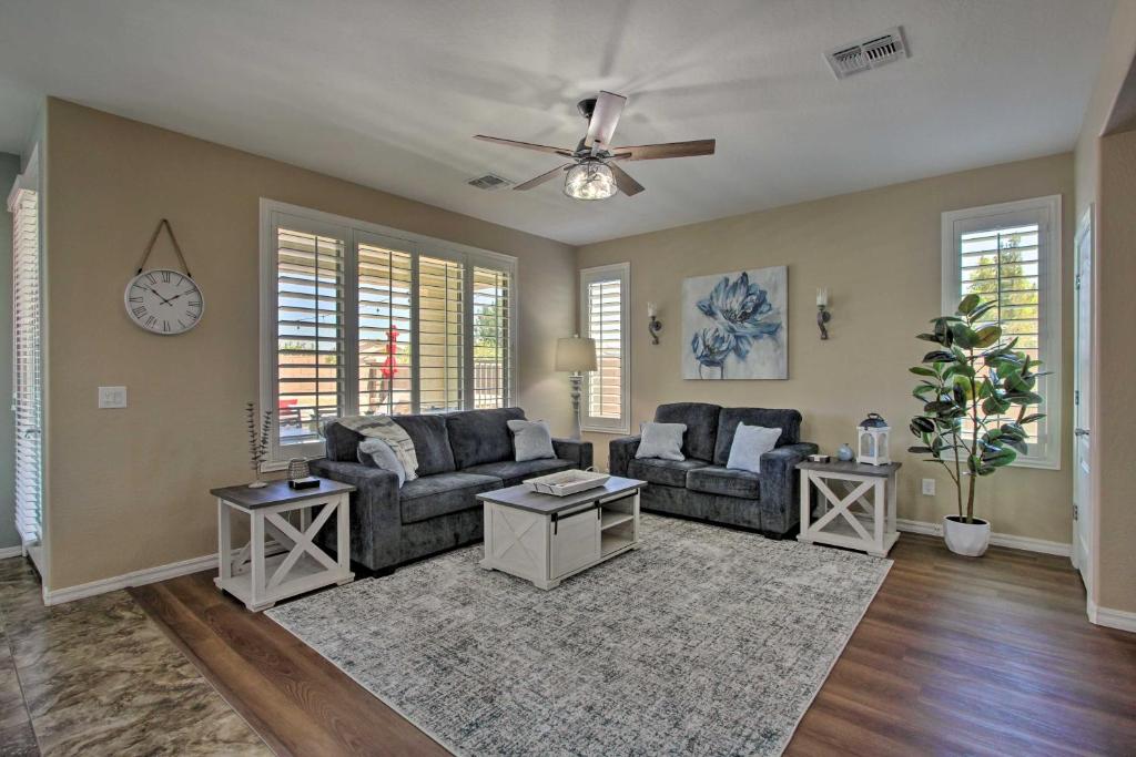 A seating area at Spacious Surprise Home with Outdoor Pool and Patio!