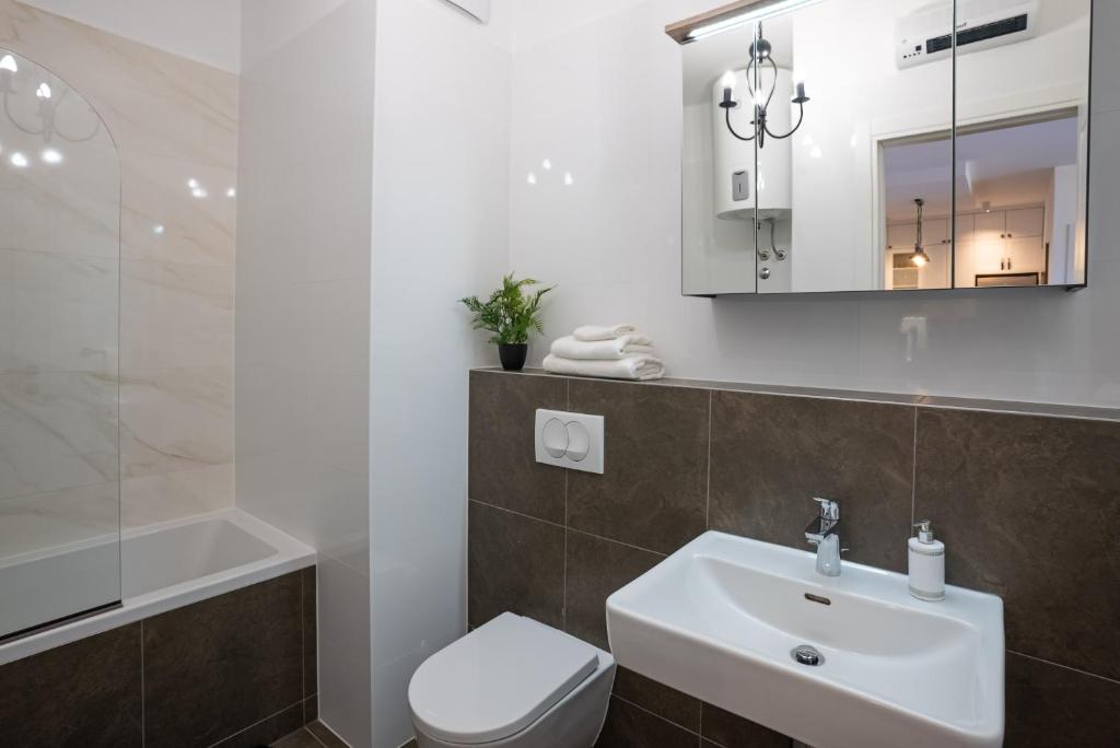 Kúpeľňa v ubytovaní Morska vila 6 Luxury Apartment Žnjan