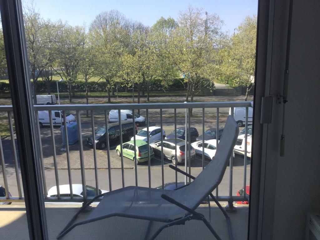 Balkón alebo terasa v ubytovaní T1 parc paysager St Nazaire