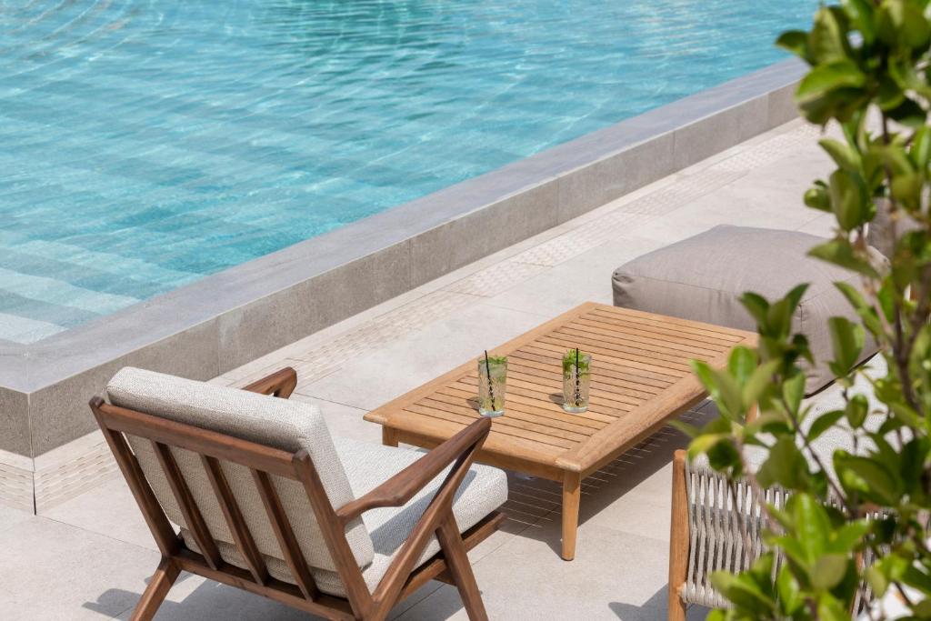 Bazén v ubytování Lindos Mare, Seaside Hotel nebo v jeho okolí