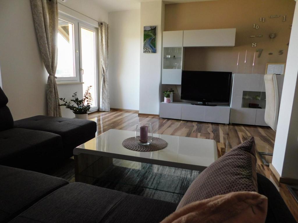 TV a/nebo společenská místnost v ubytování Apartman Lara