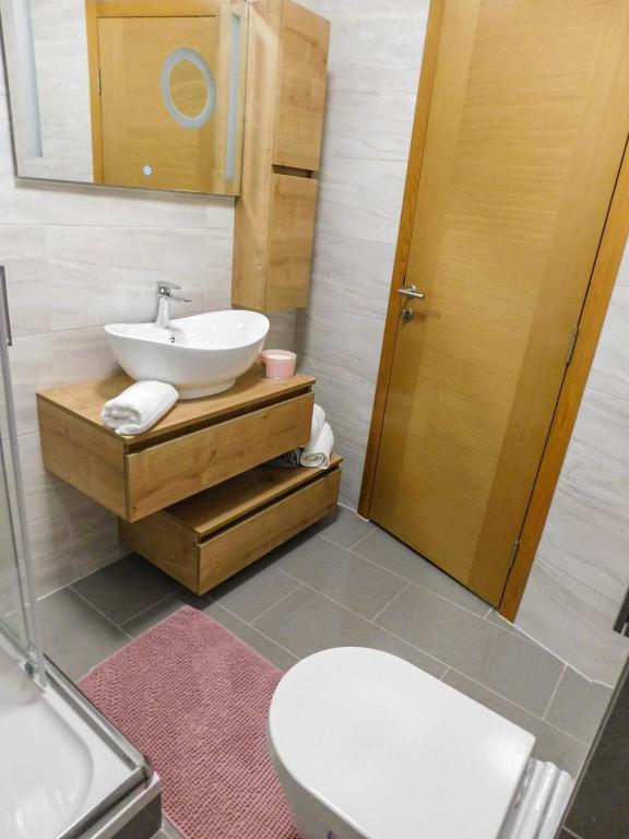 Koupelna v ubytování Apartman Lara