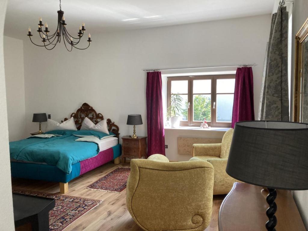 Postel nebo postele na pokoji v ubytování Goldene Wachau - Privatzimmer