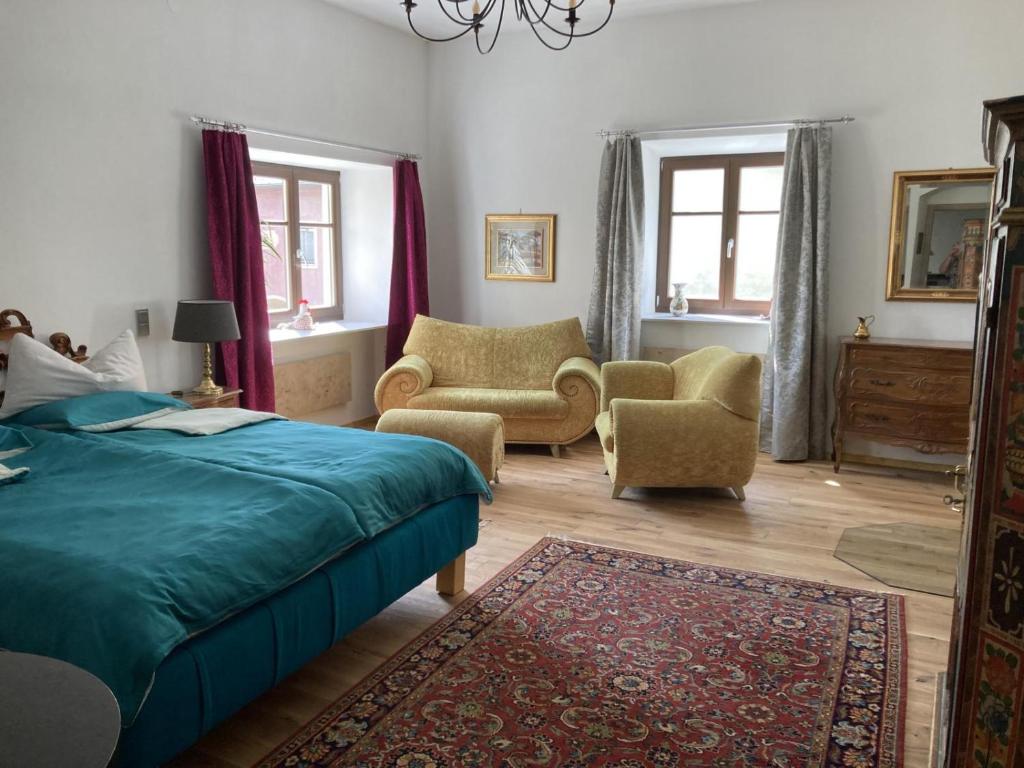Postel nebo postele na pokoji v ubytování Goldene Wachau - Privatzimmer