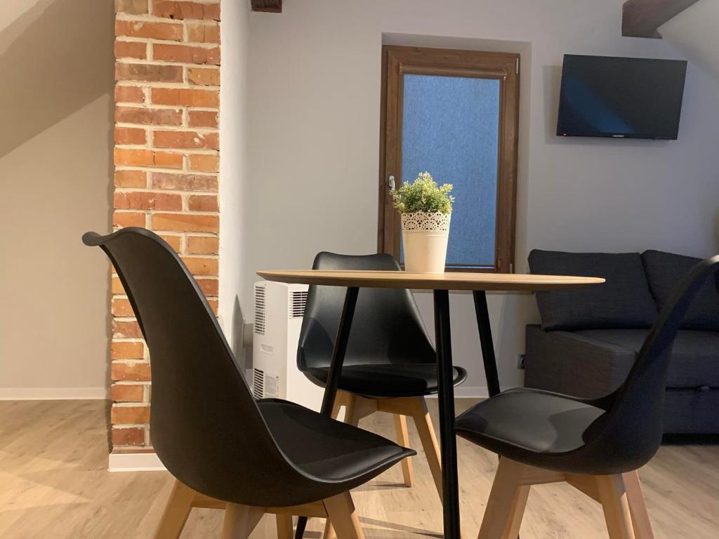 Televízia a/alebo spoločenská miestnosť v ubytovaní Aparthotel STUDIO