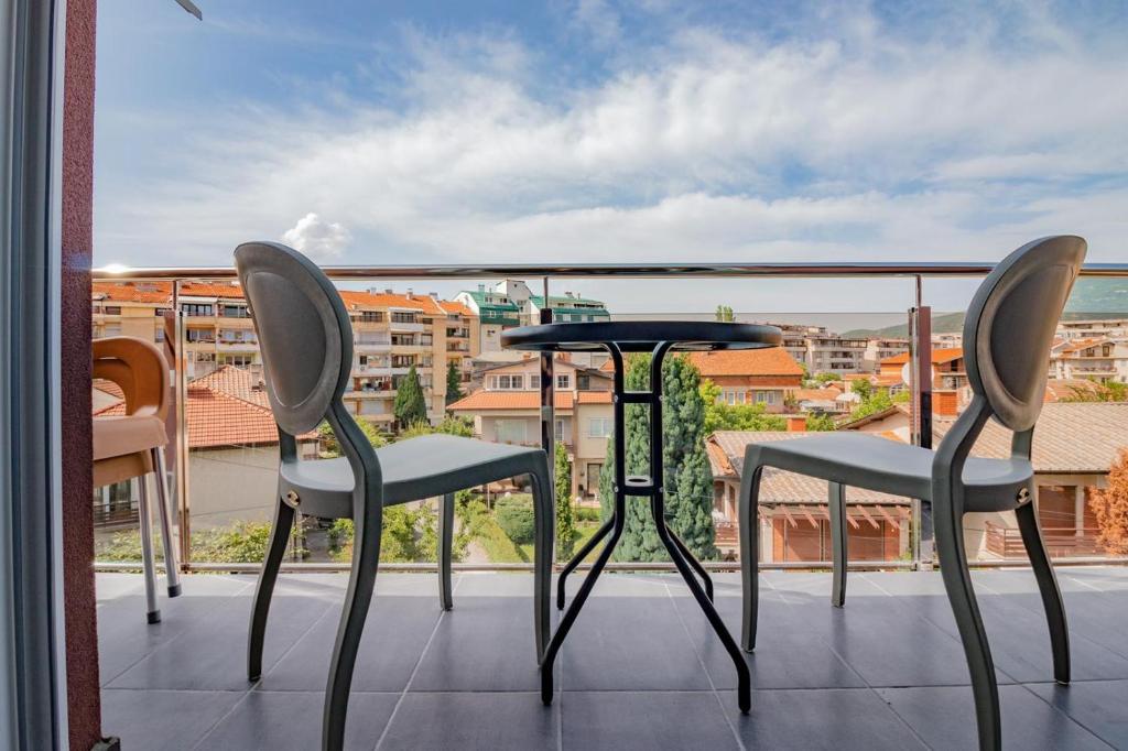 Balkón nebo terasa v ubytování AGH Elite Apartments & Studios