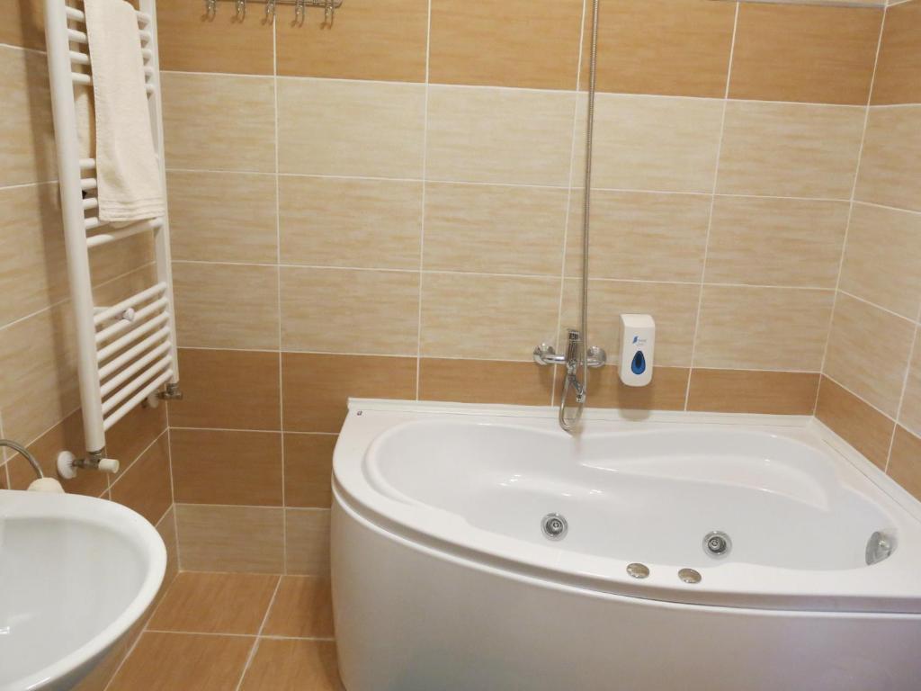 Koupelna v ubytování Conacul de pe Lac