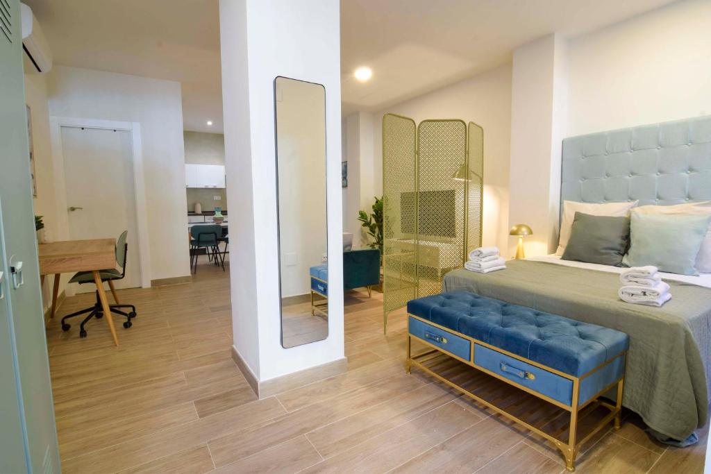 Posteľ alebo postele v izbe v ubytovaní Salitre FreshApartments