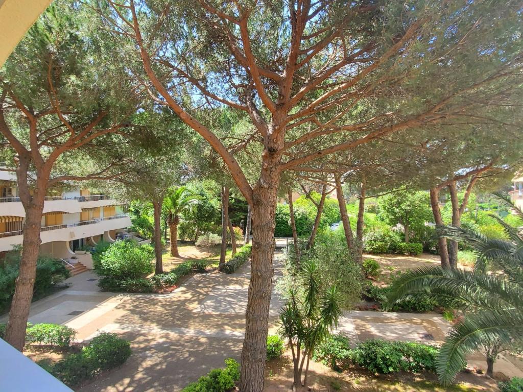 Vonkajšia záhrada v ubytovaní MIOUGRANO Studio 25m2 Piscine 300m Plage