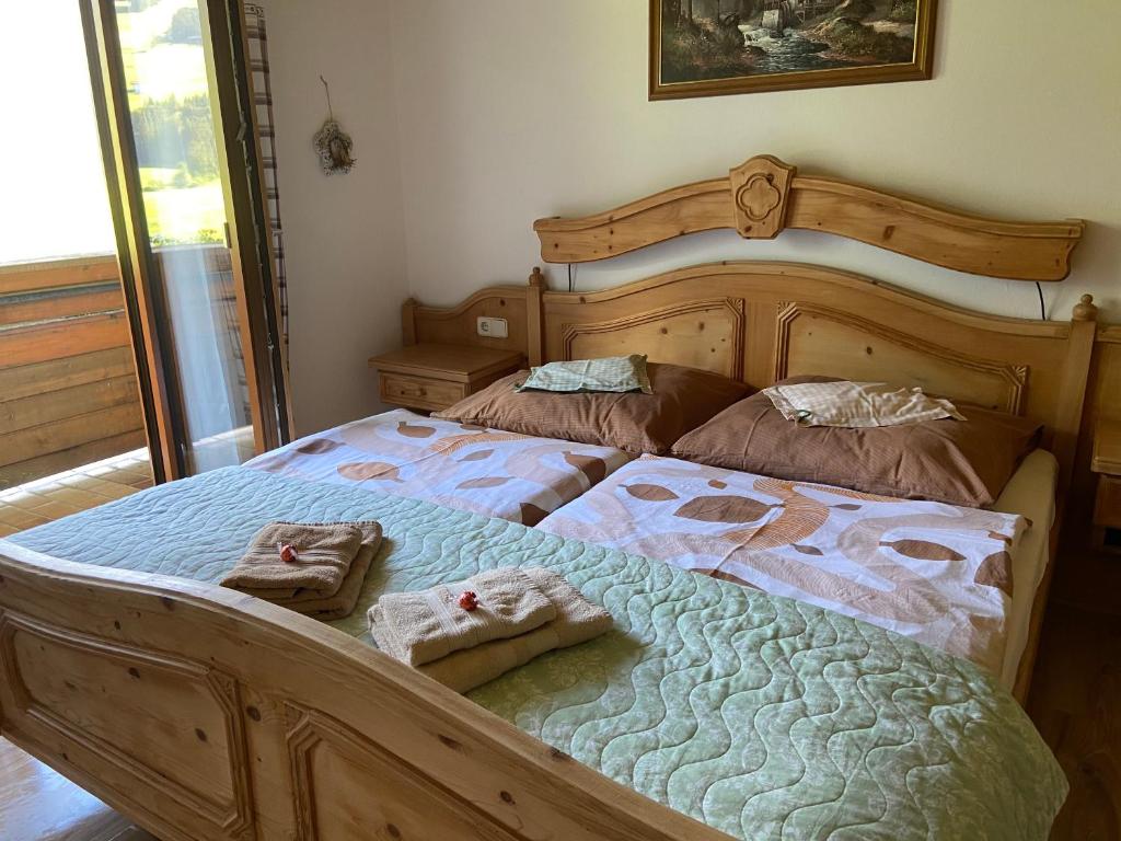 Postel nebo postele na pokoji v ubytování Haus Sperleiten