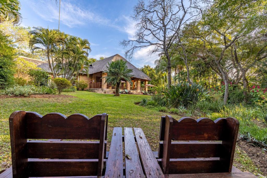 Taman di luar Dreamfields Guesthouse