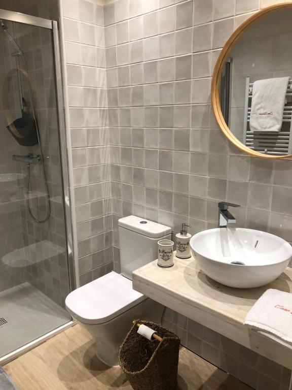 Koupelna v ubytování Casa Tapiolas Rectoría