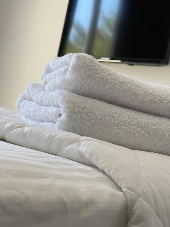 Postel nebo postele na pokoji v ubytování Hotel Mane