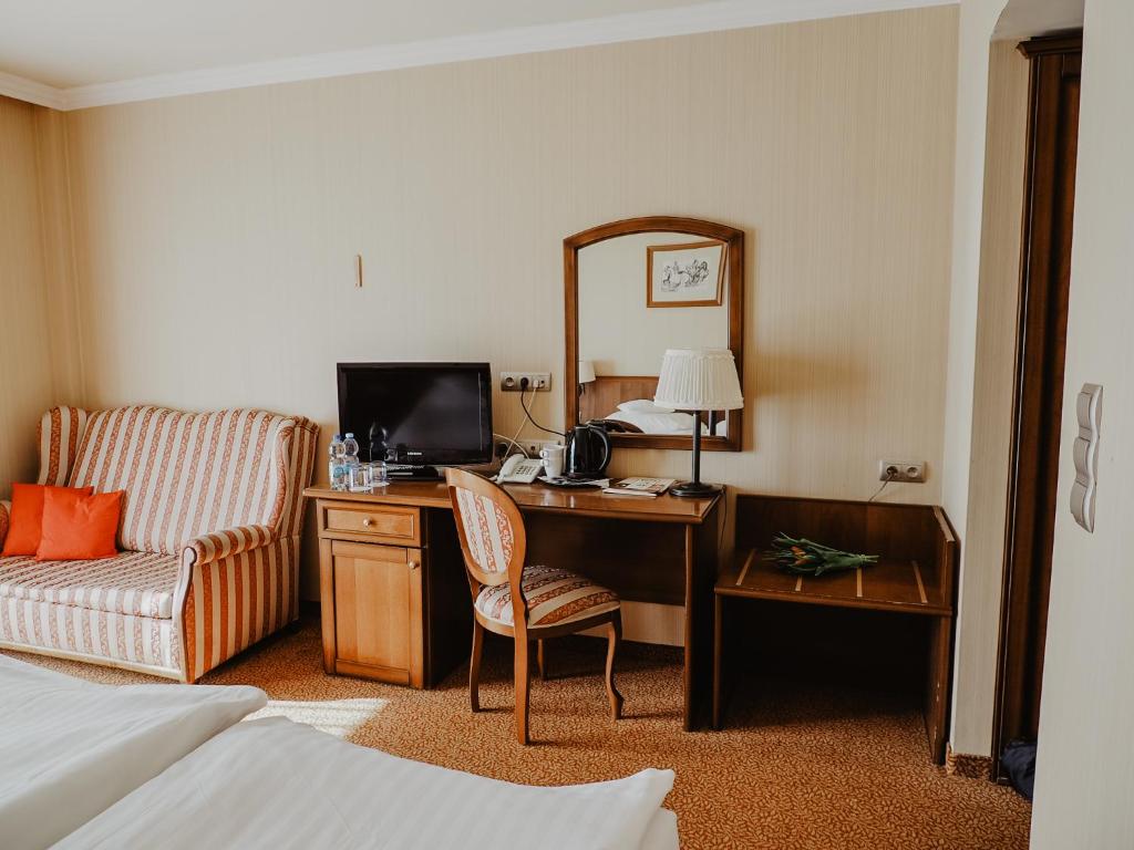TV a/nebo společenská místnost v ubytování Hotel Delfin Spa&wellness