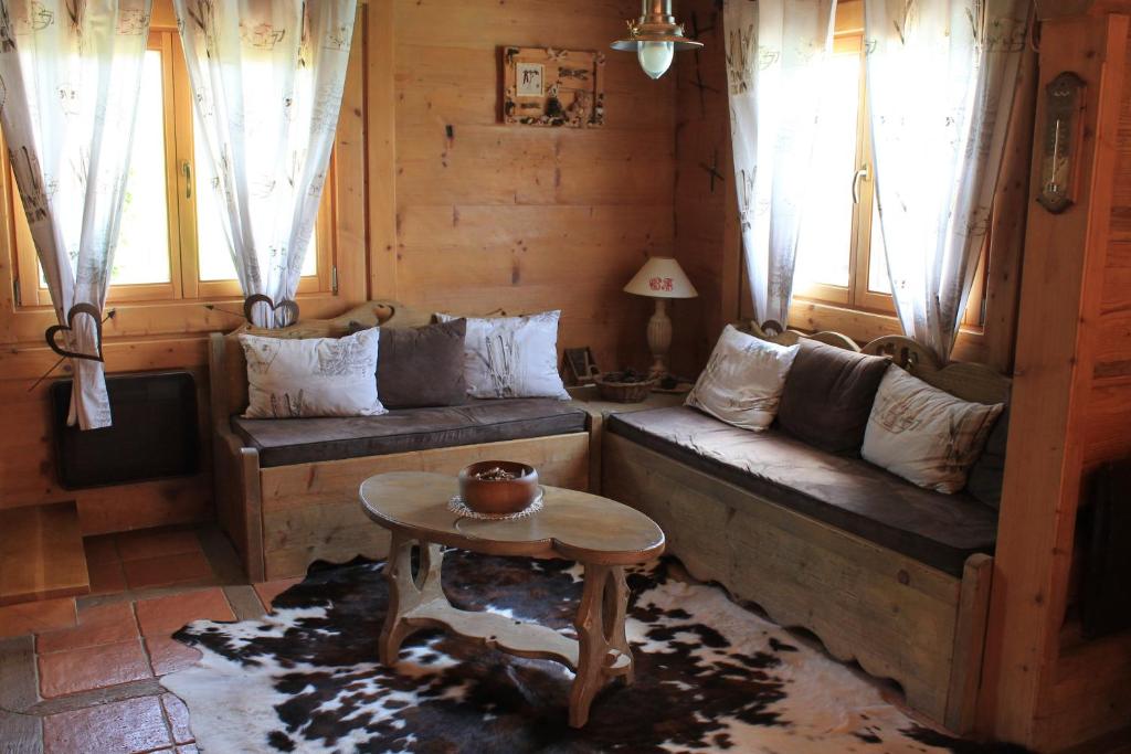 Posezení v ubytování Chalet le Pré de la Dame
