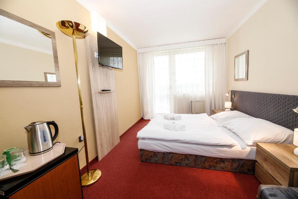 Postel nebo postele na pokoji v ubytování Panorama Orlík