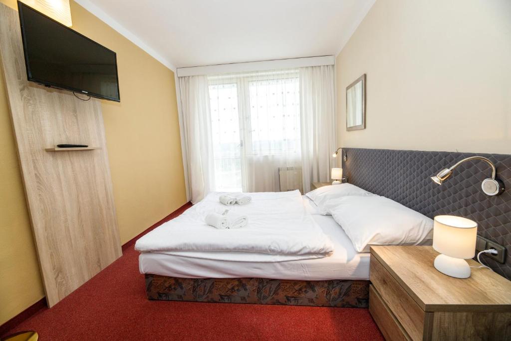 Postel nebo postele na pokoji v ubytování Panorama Orlík