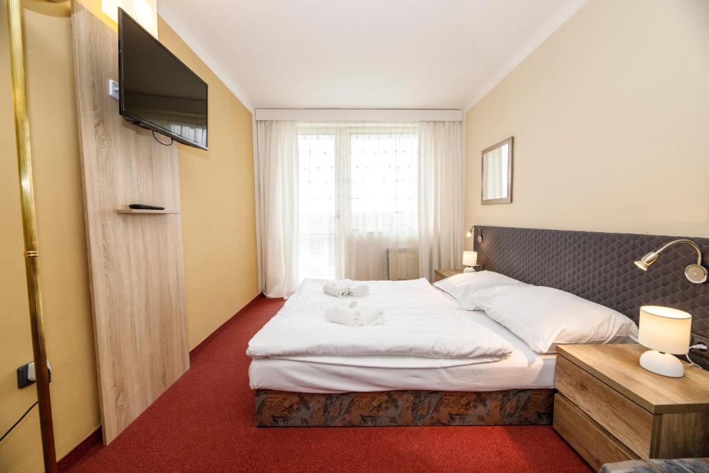 Postel nebo postele na pokoji v ubytování Panorama Orlík
