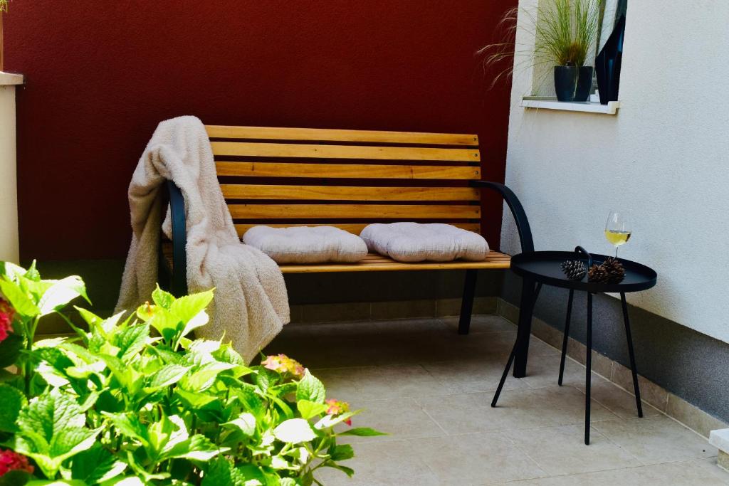 Posezení v ubytování Studio apartment Stazion with free parking
