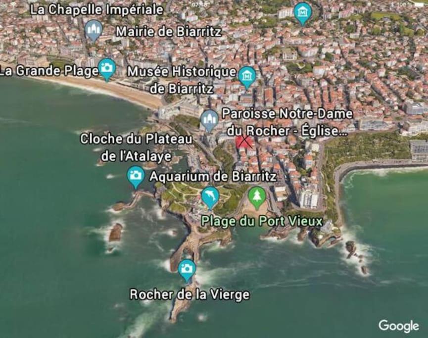 Biarritz centre Port Vieux, plage à 100m