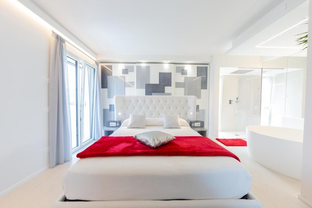 Posteľ alebo postele v izbe v ubytovaní Magic Luxury Apartments