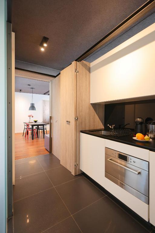 Kuchyňa alebo kuchynka v ubytovaní Apartment F