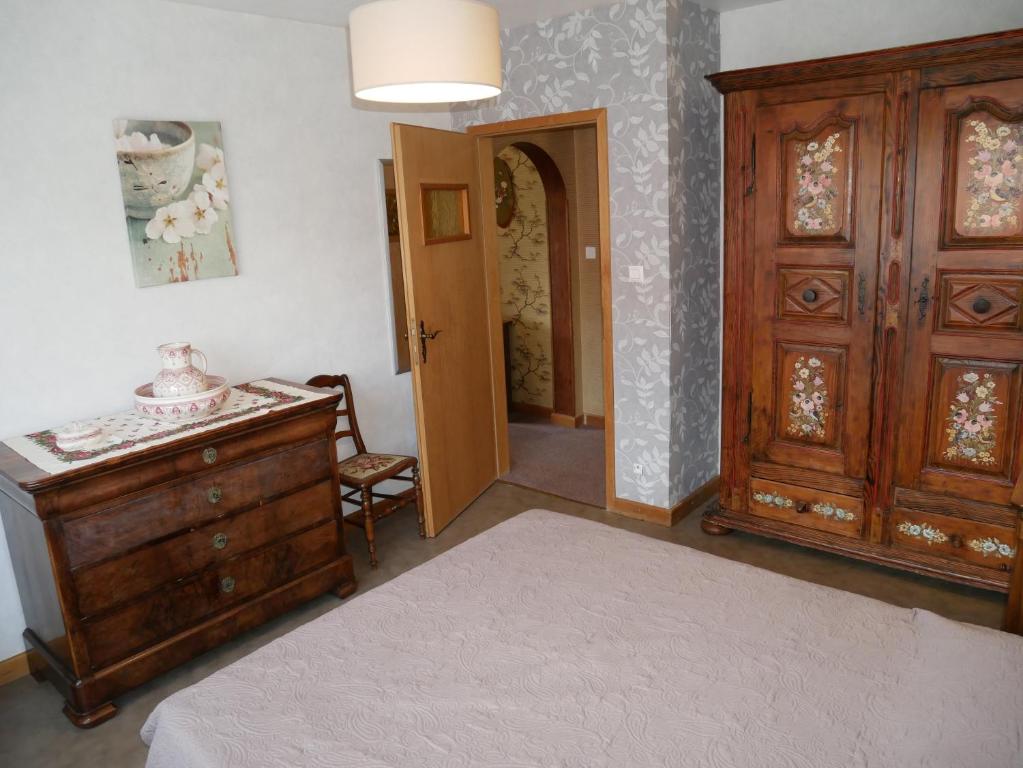 Postel nebo postele na pokoji v ubytování Appartement Sur La Route des Vins d'Alsace