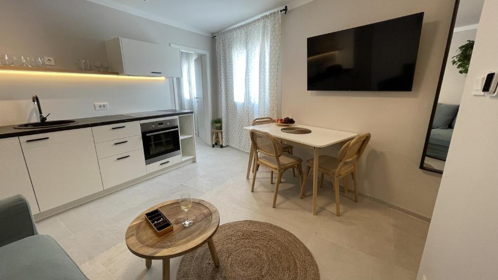 Kuchyň nebo kuchyňský kout v ubytování ViSun Apartment 3