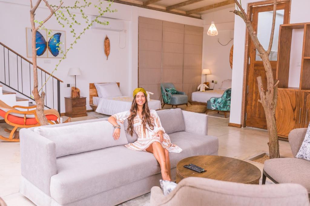 Posezení v ubytování O2 Villas Yala