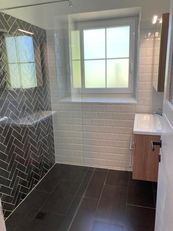 Kúpeľňa v ubytovaní Haus Angermann