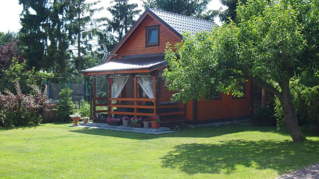 Zahrada ubytování Domek pod jabłonią Mikoszewo