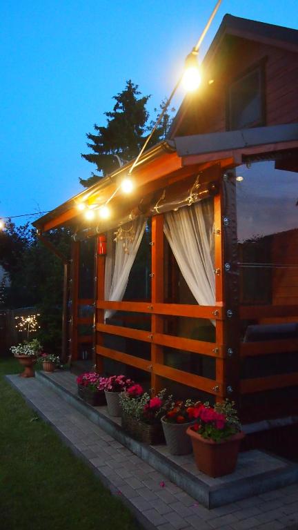 Zahrada ubytování Domek pod jabłonią Mikoszewo